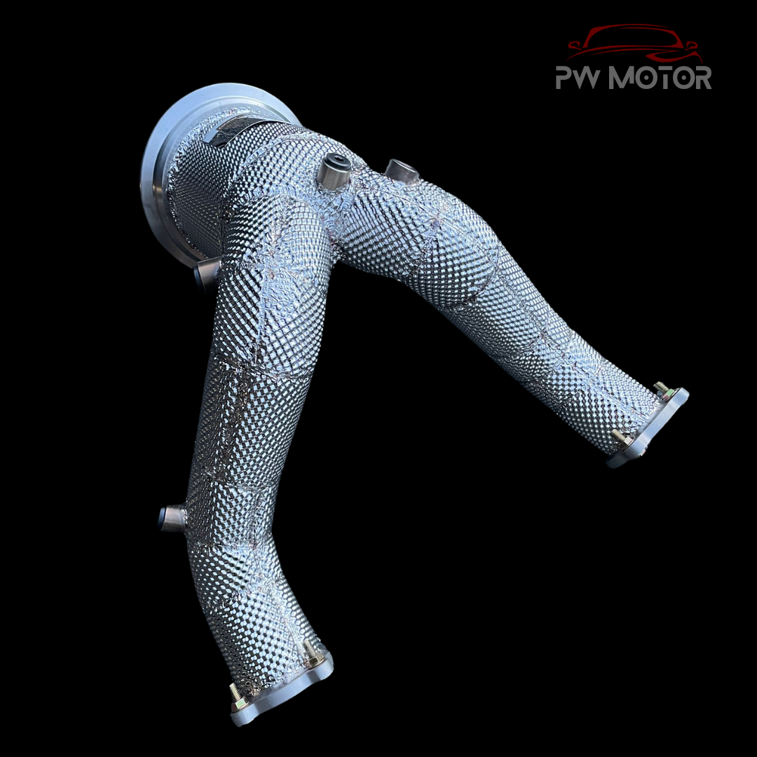 AUDI S4 / S5 B9 / 9.5 200Cell Catted Heat Shielded Downpipes (OPF MODEL) | PW Motor