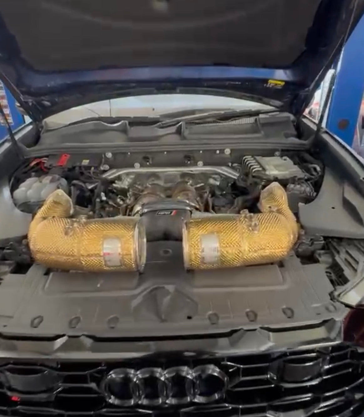 Audi RSQ8 Downpipes with Heat Shields and High Flow Sport Cats 200 Cell Euro6 OPF - GEN 2 | PW Motor