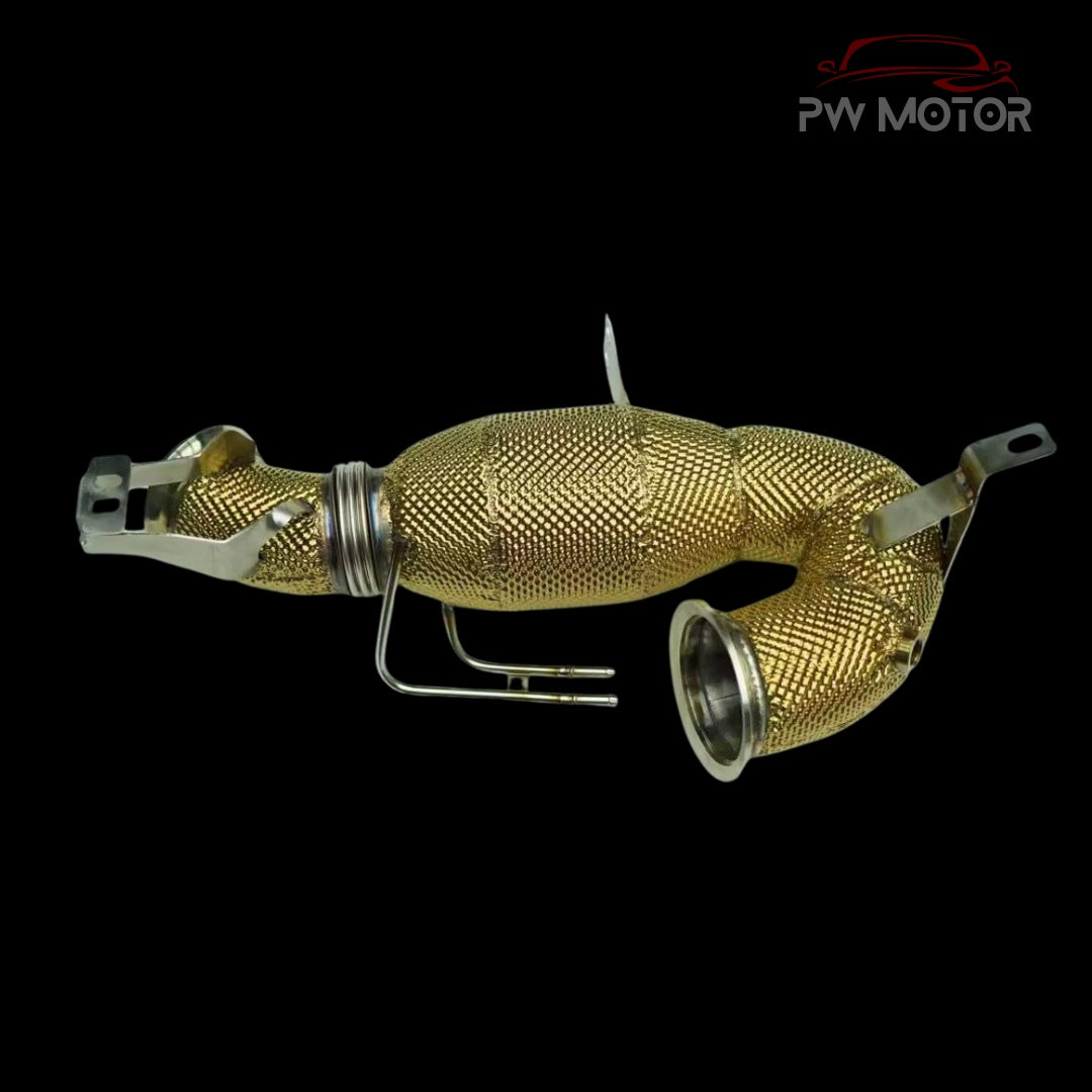 Mercedes E53 M256 Downpipes with Heat Shields OPF | PW Motor