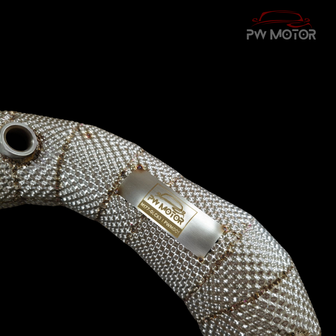 PW Motor Mercedes GLC63 Downpipes with Heat Shields