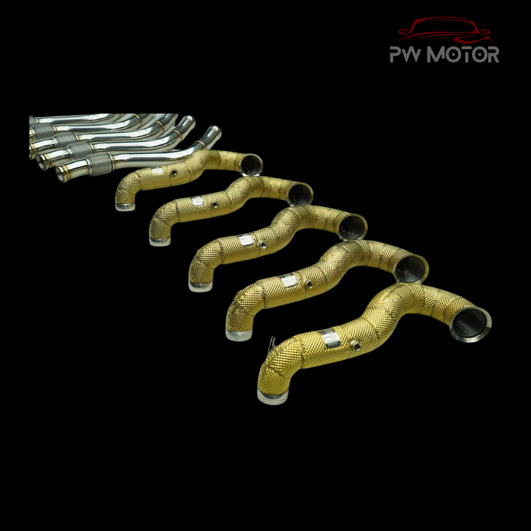 Mercedes A45 / GLA45 / CLA45 M133 Downpipes with Heat Shields | PW Motor
