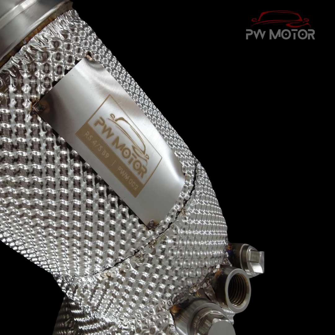 Audi RS4/5 B9 Catless Heat Shielded Downpipes with OPF | PW Motor