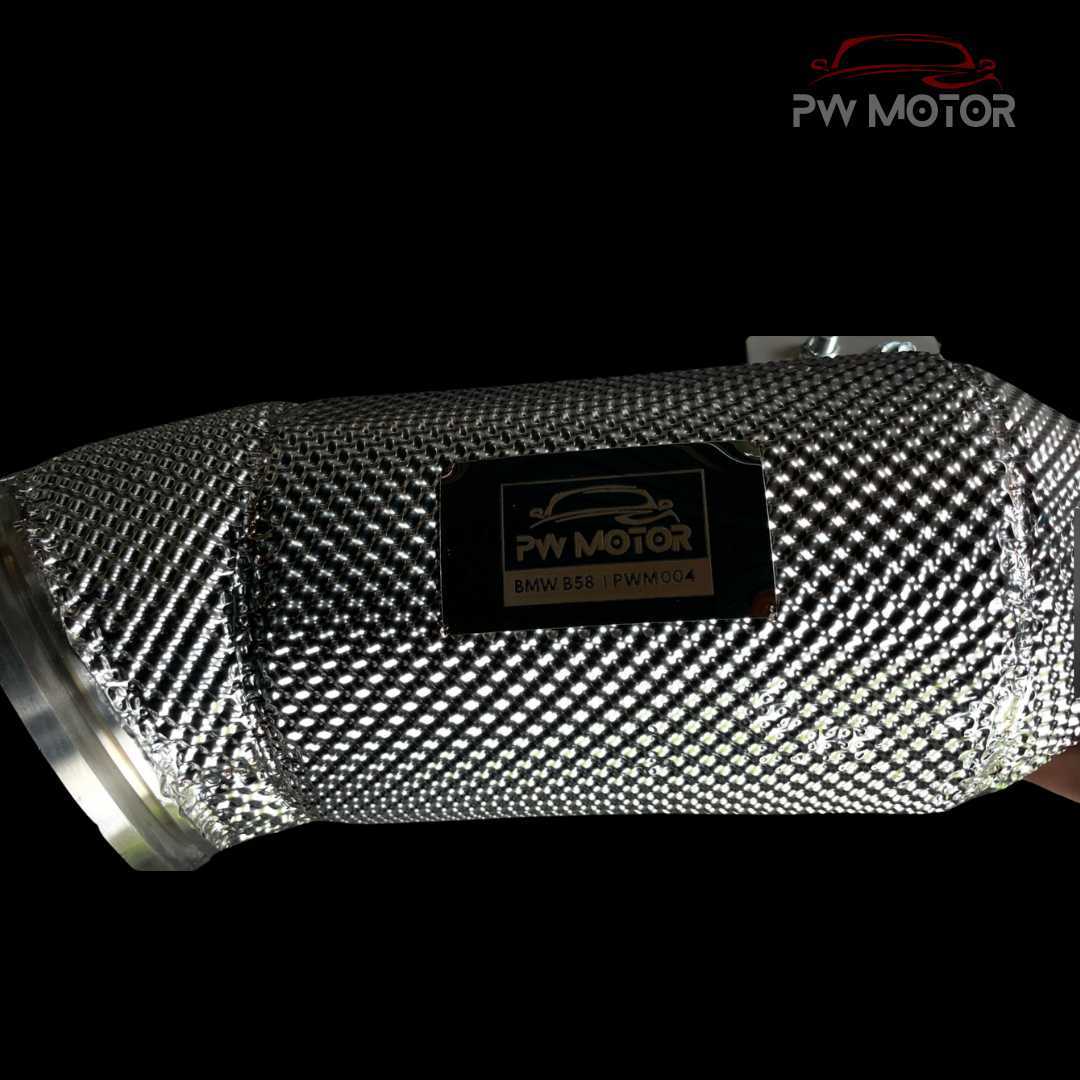 BMW B58 440i G22 Catless Heat Shielded Downpipes (OPF MODEL) | PW Motor