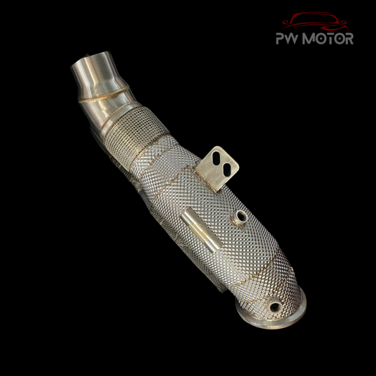 BMW B58 340i 2016+ F30, F31 and xDrive Catless Heat Shielded Downpipes (NO OPF) | PW Motor