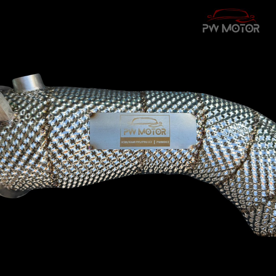 BMW X6M F96 LCI Heat Shielded Downpipes | PW MOTOR