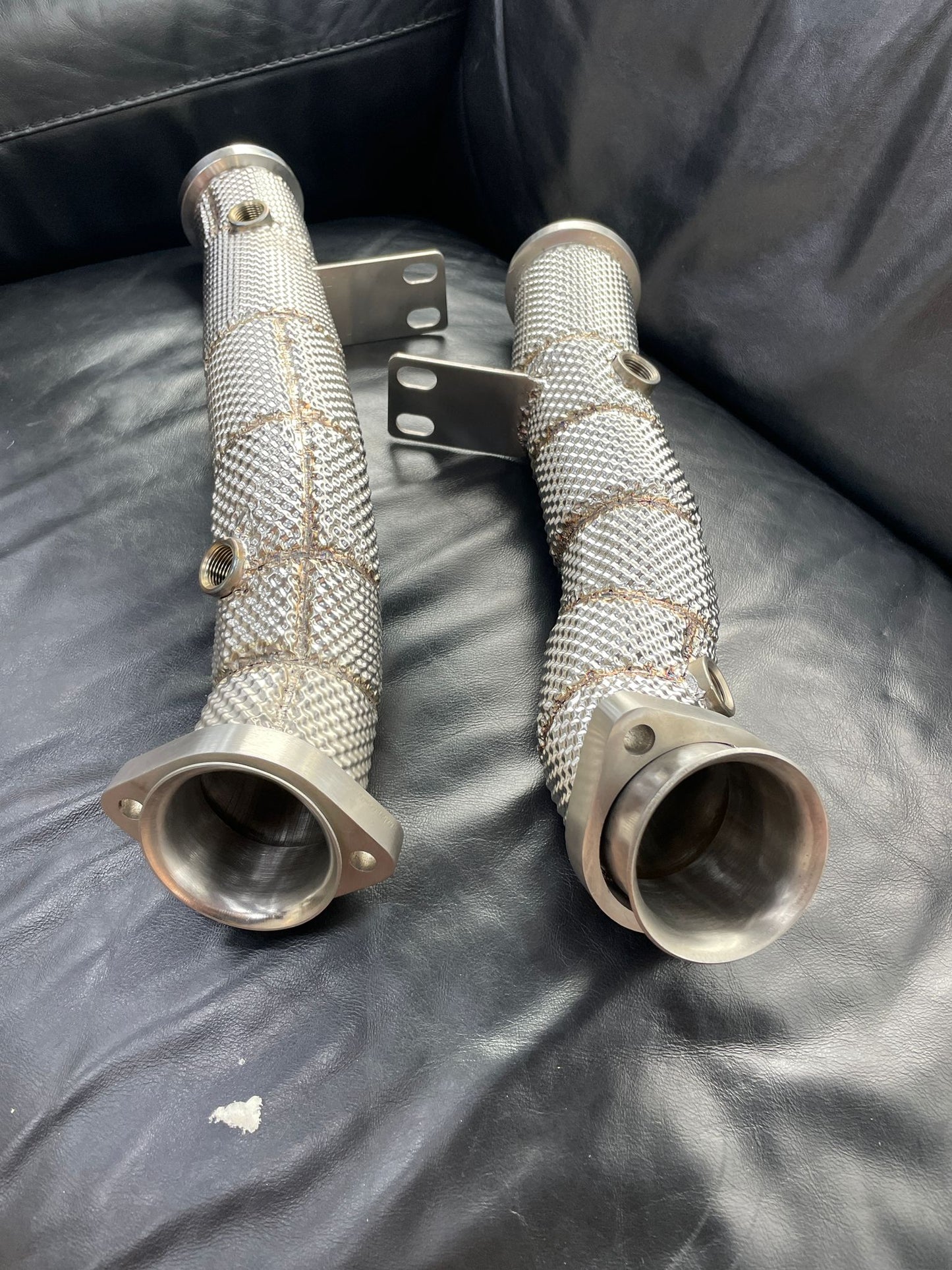 PW Motor Mercedes C43 M276 Downpipes with Heat Shields