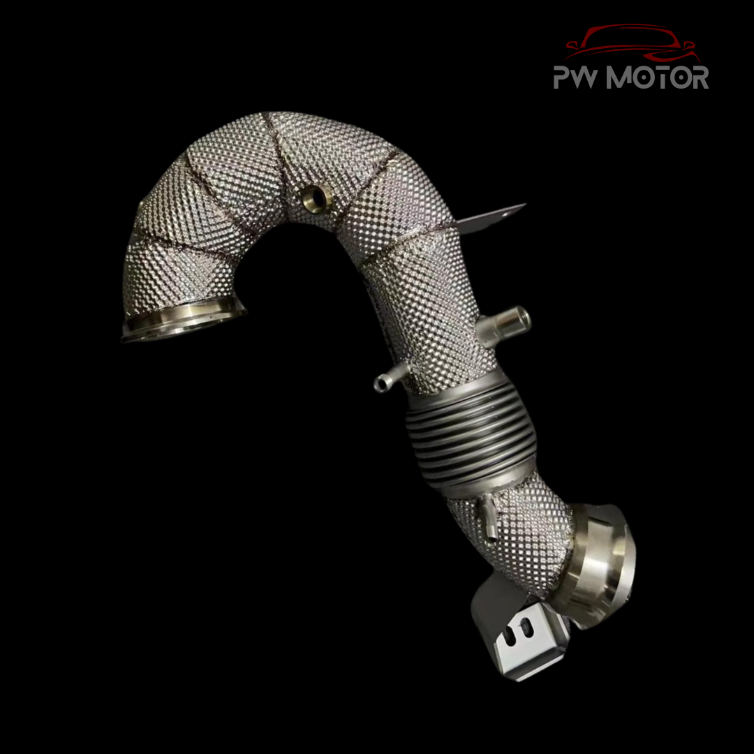 Mercedes E53 M256 Downpipes with Heat Shields OPF | PW Motor