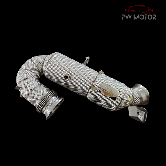 Mercedes E53 Downpipes with Heat Shields and 200 Cell OPF | PW Motor