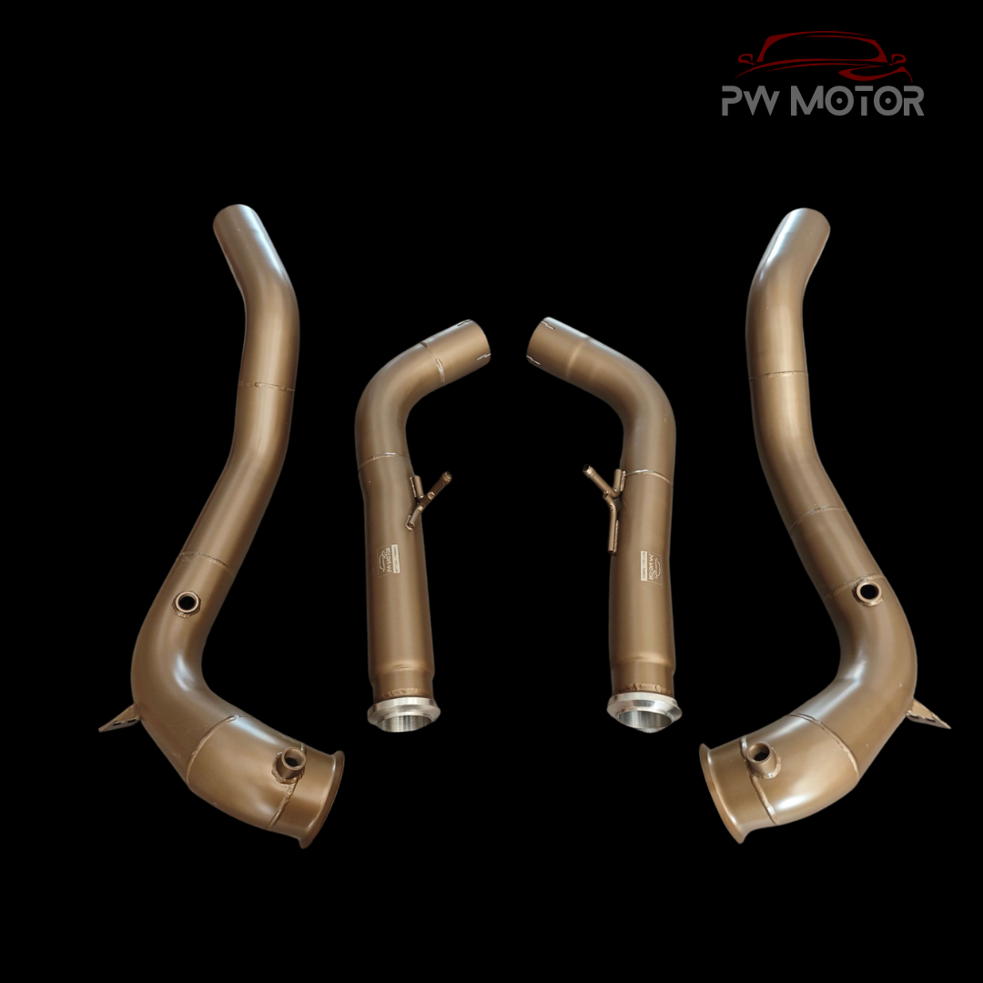 PW Motor Mercedes G63 M177 Downpipes with Ceramic Coating