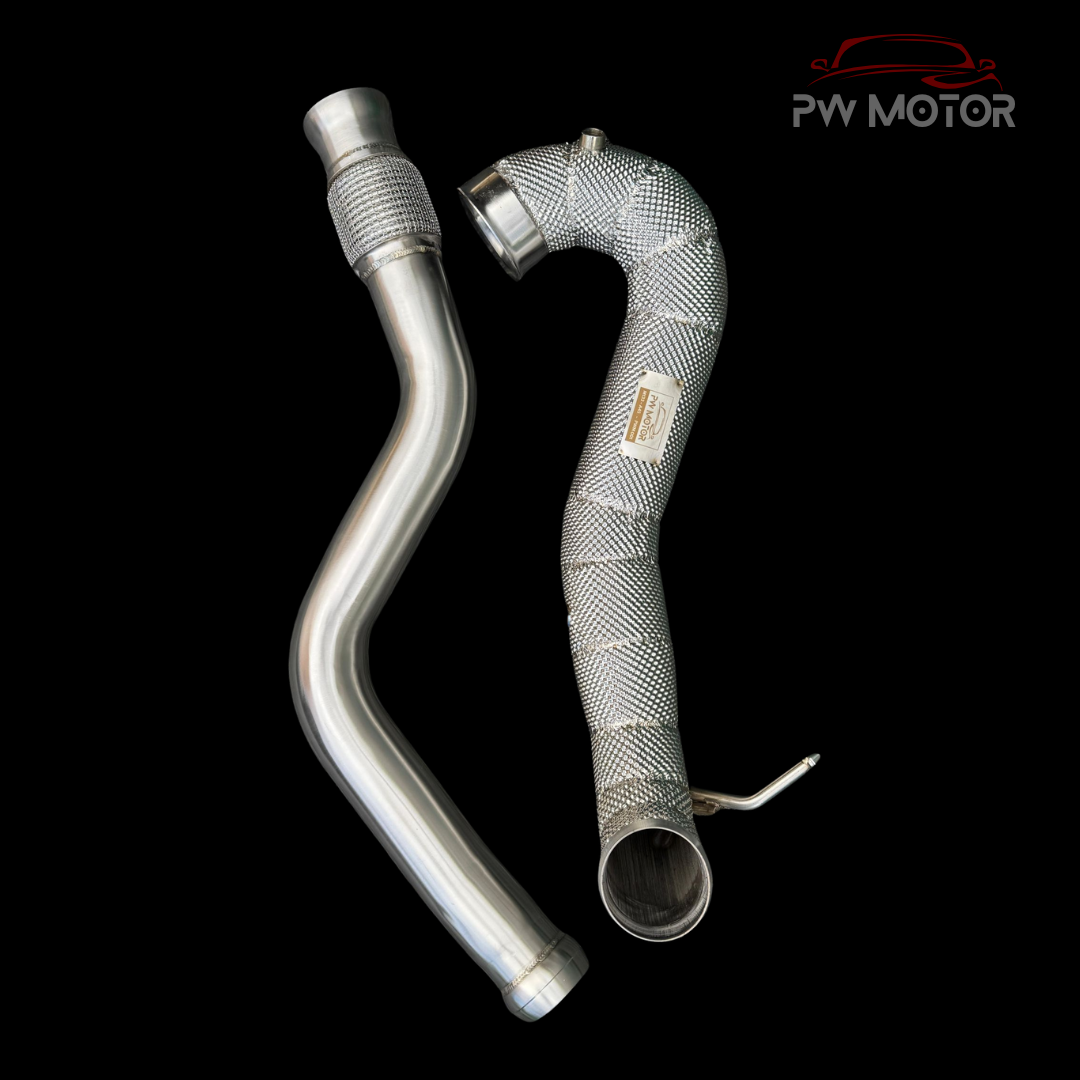 Mercedes A45 M133 Downpipes with Heat Shields | PW Motor