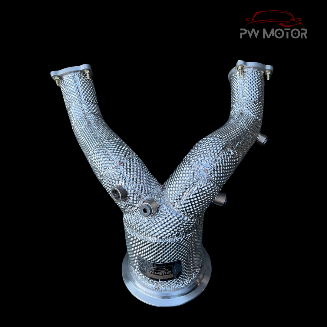 AUDI S4 / S5 B9 / B9.5 Catless Heat Shielded Downpipes (OPF MODEL) | PW Motor