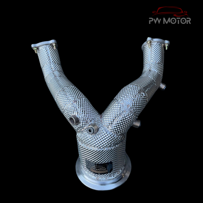 AUDI S4 / S5 B9 / B9.5 Catless Heat Shielded Downpipes (OPF MODEL) | PW Motor