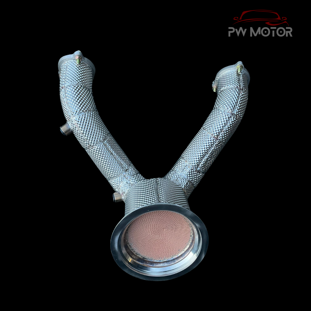 AUDI S4 / S5 B9 / 9.5 200Cell Catted Heat Shielded Downpipes (OPF MODEL) | PW Motor