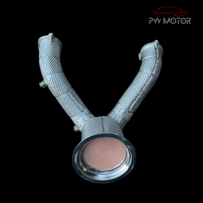 AUDI S4 / S5 B9 / 9.5 200Cell Catted Heat Shielded Downpipes (OPF MODEL) | PW Motor