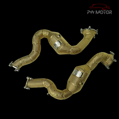 Audi S6 / S7 / S8 C7 Heat Shielded Catted 200Cell Euro6 Downpipes - GEN2 | PW Motor
