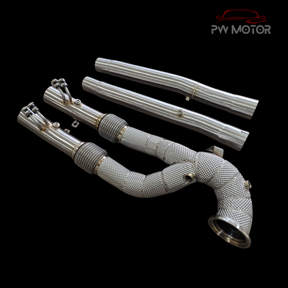 Audi RS3 8V Catless Heat Shielded Downpipes with OPF | PW Motor