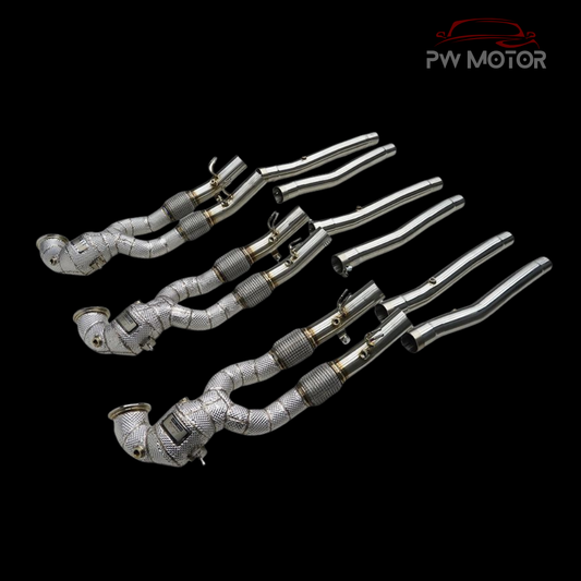 Audi RS3 8V/8Y 200cell Catted Heat Shielded Downpipes OPF ( Euro6 ) | PW Motor