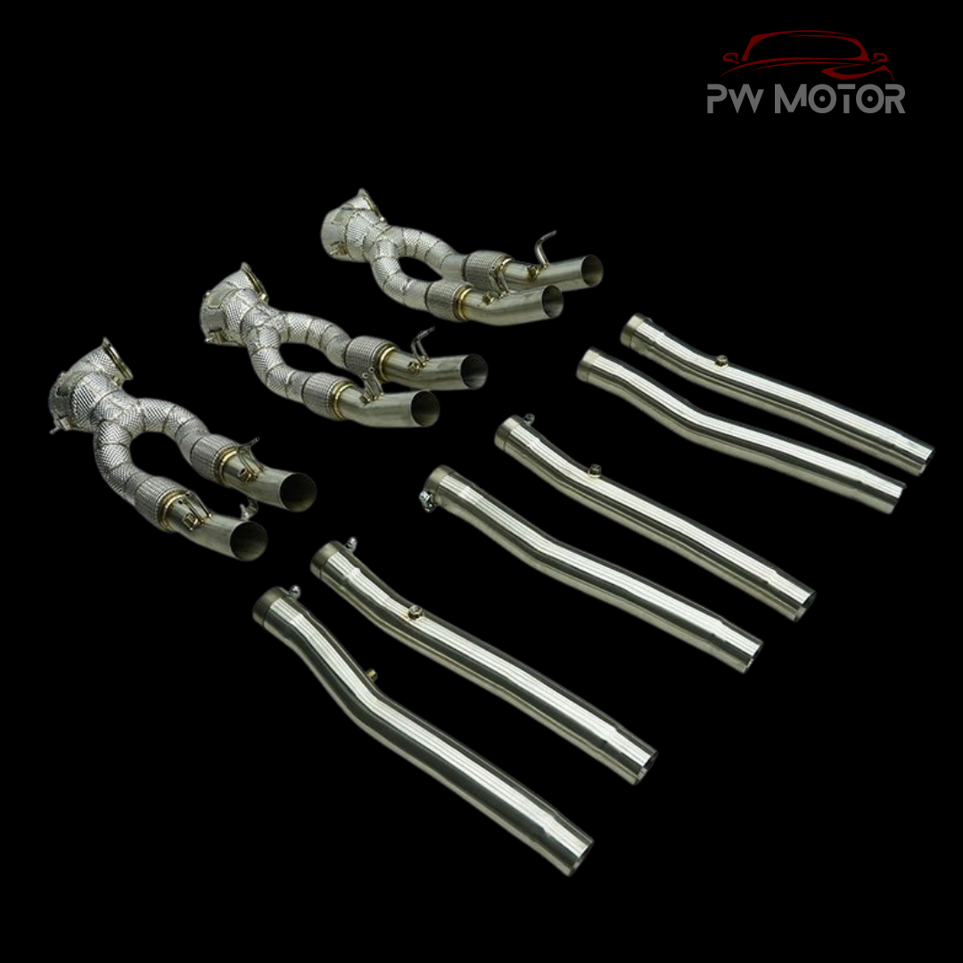 Audi TTRS 8S 200cell Catted Heat Shielded Downpipes OPF ( Euro6 ) | PW Motor