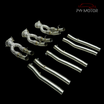 Audi TTRS 8S 200cell Catted Heat Shielded Downpipes OPF ( Euro6 ) | PW Motor