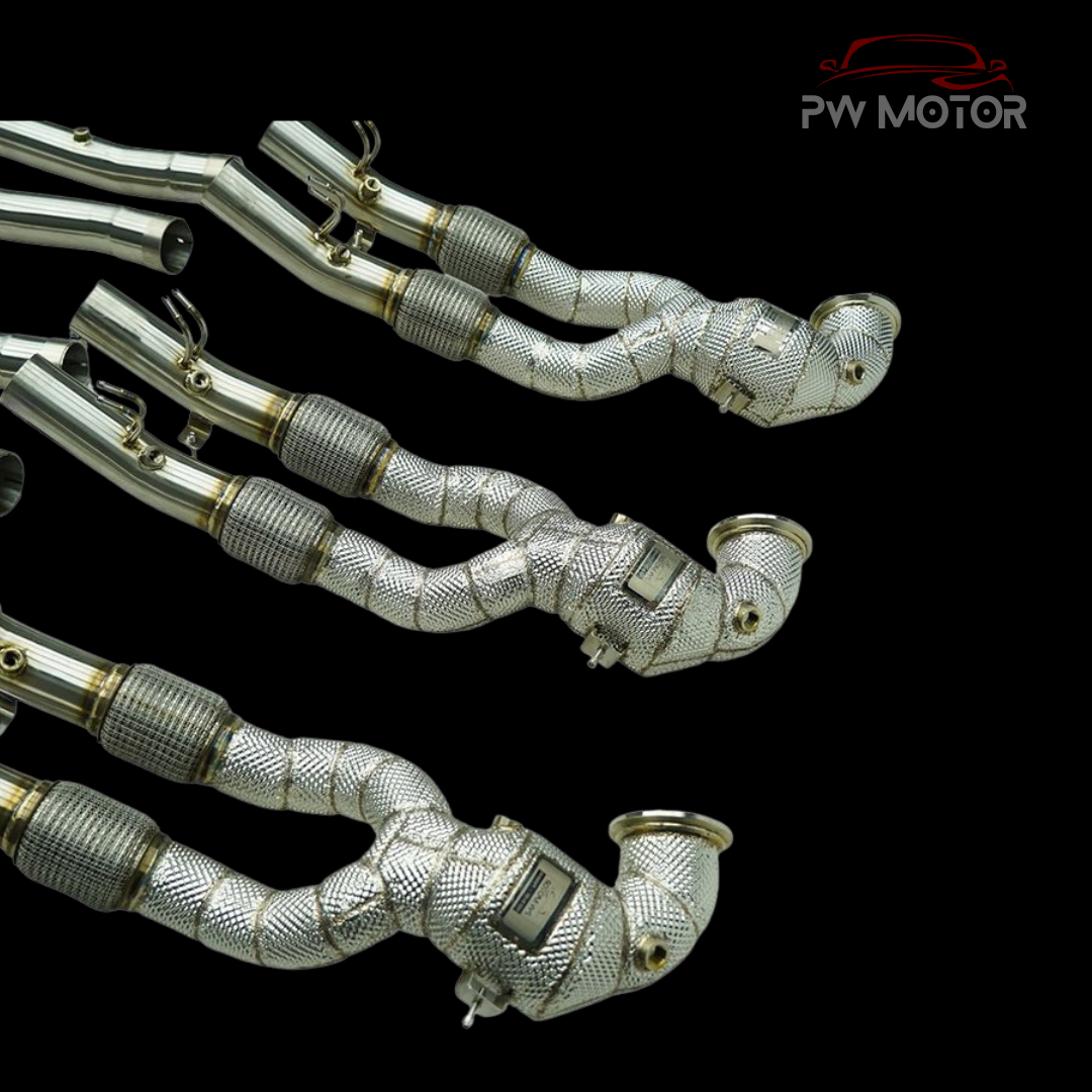 Audi TTRS 8S 200cell Catted Heat Shielded Downpipes OPF ( Euro6 ) | PW Motor