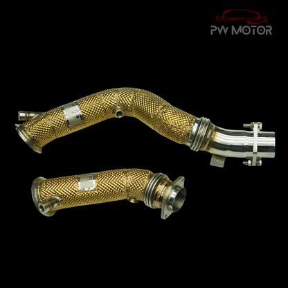 BMW M3/M4 F80/F82 Fully Heat Shielded Downpipes - GEN 2 | PW Motor