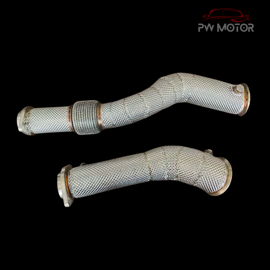 BMW X4M LCI Catless Heat Shielded Downpipes 2022+ | PW MOTOR