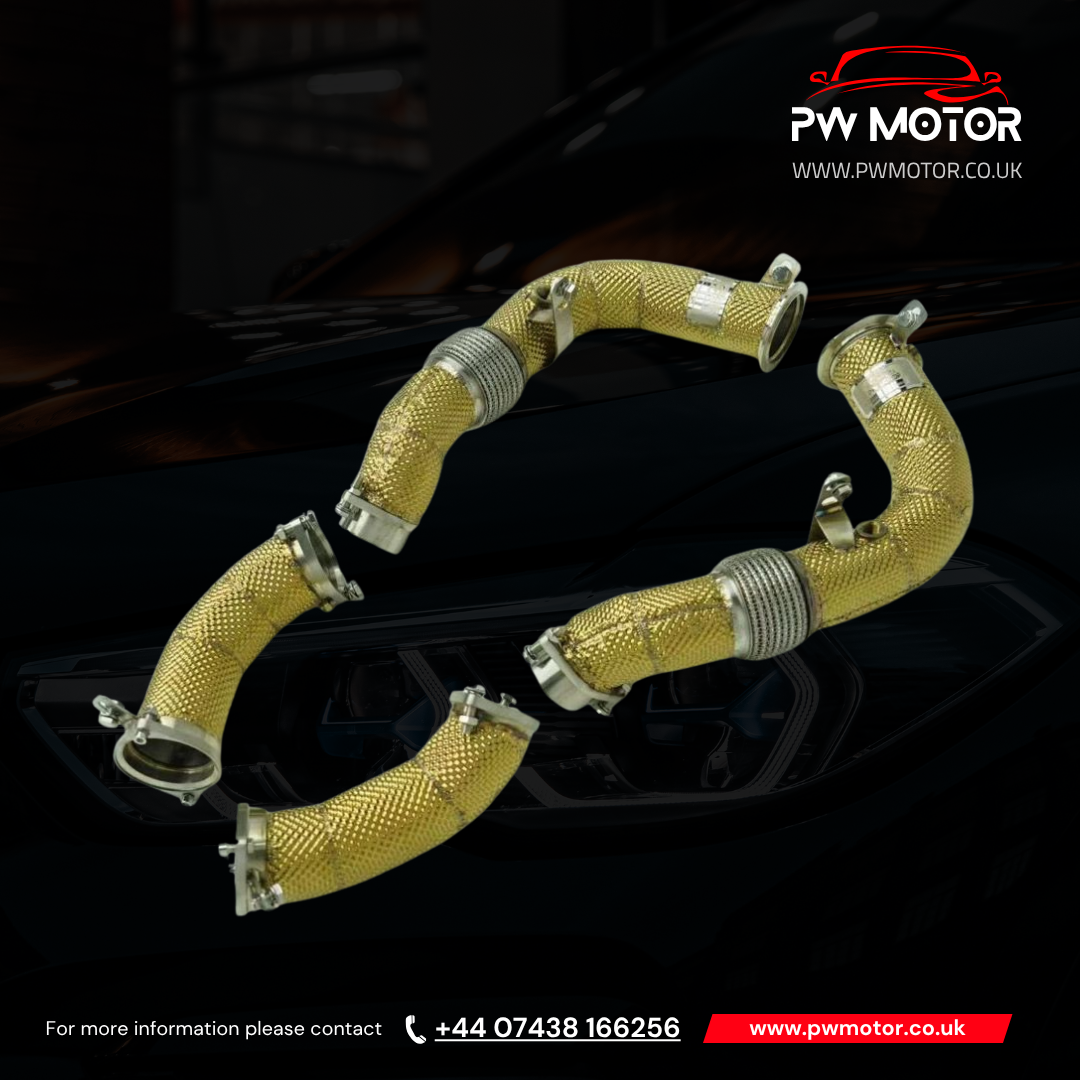 BMW X5M / X6M F95 / F96 Lci Heat Shielded Downpipes | PW MOTOR