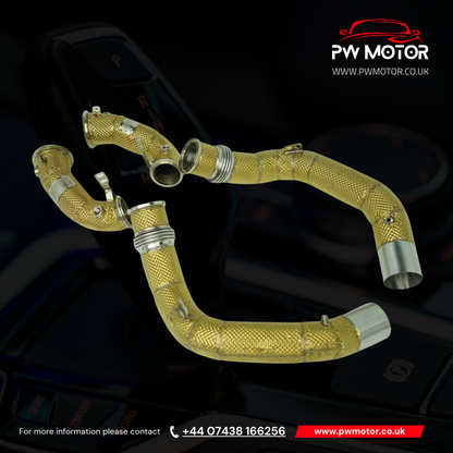 BMW X5M / X6M F95 / F96 Pre -Lci Heat Shielded Downpipes | PW MOTOR