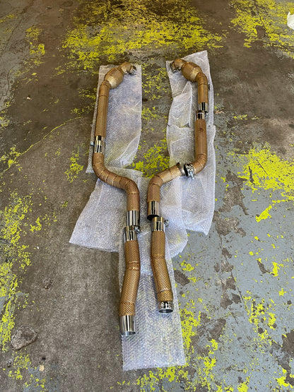 Mercedes C63 W204 Heat Shielded Catted 200Cell Euro6 Downpipes - GEN 2 | PW Motor