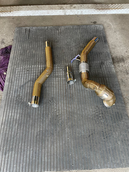 Audi S3 8Y Sports Cat 200cell Euro6 Fully Heat Shielded Downpipes | PW Motor