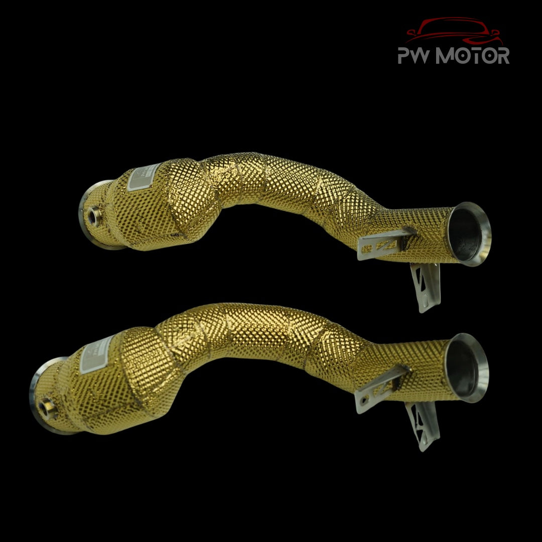 Mercedes C200 M274 Catless Heat Shielded Downpipes (NO OPF) | PW Motor