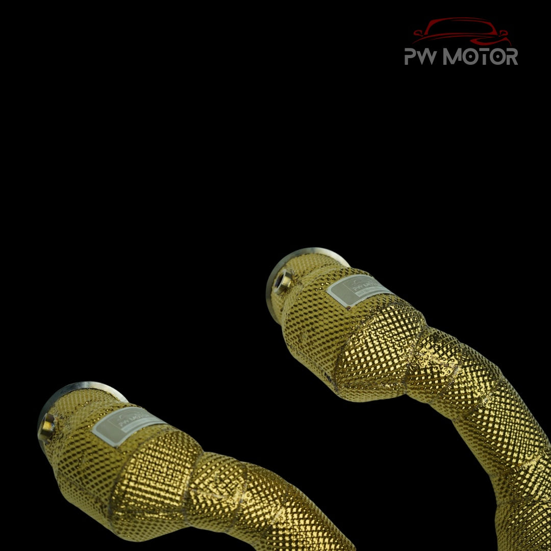 Mercedes C200 M274 Catless Heat Shielded Downpipes (NO OPF) | PW Motor