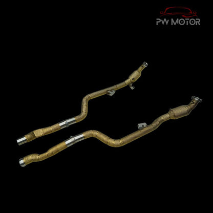 PW Motor Mercedes CLS63 S / E63 S M157 Downpipes with Heat Shield