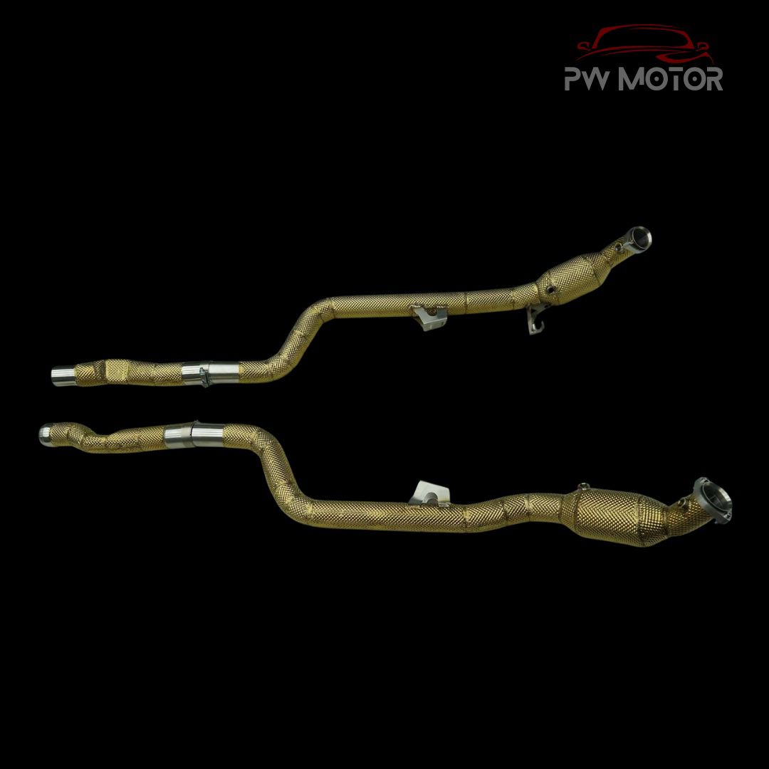 PW Motor Mercedes CLS63 S / E63 S M157 Downpipes with Heat Shield