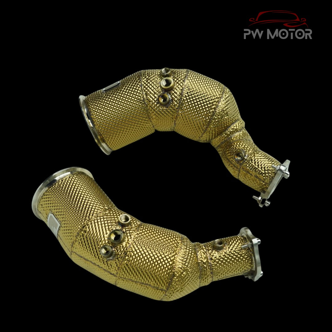 Audi RS4 / RS5 B9 / B9.5 Catless Heat Shielded Downpipes with OPF | PW Motor
