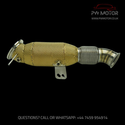 BMW X3 / X4 M40I G01 / G02 200cell Catted Downpipes Heat Shielded OPF | PW MOTOR
