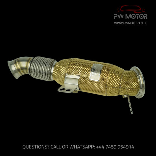 BMW X3 / X4 M40I G01 / G02 200cell Catted Downpipes Heat Shielded OPF | PW MOTOR