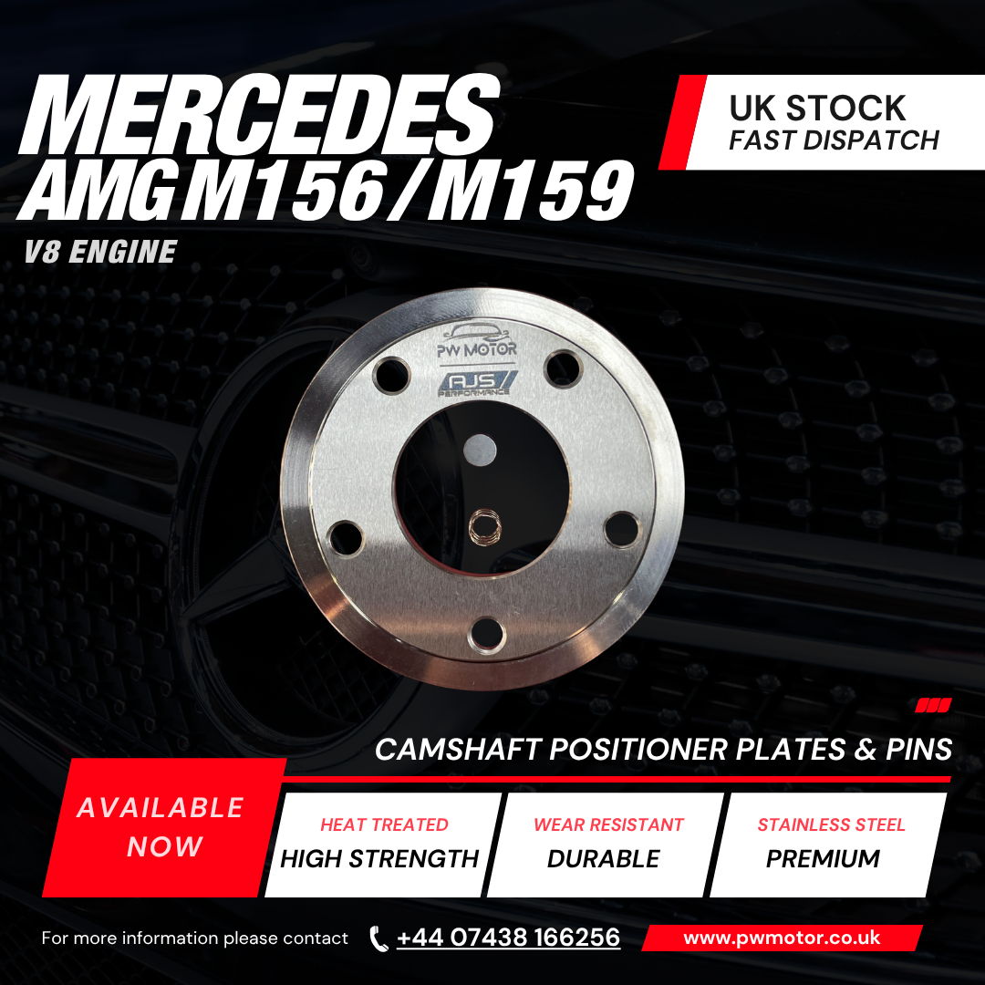 Mercedes-AMG M156 / M159 V8 Camshaft Positioner Plates & Pins | PW Motor