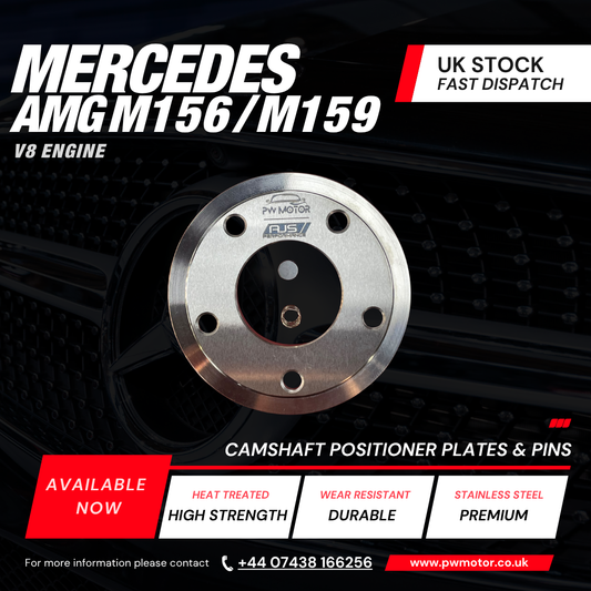 Mercedes-AMG M156 / M159 V8 Camshaft Positioner Plates & Pins | PW Motor