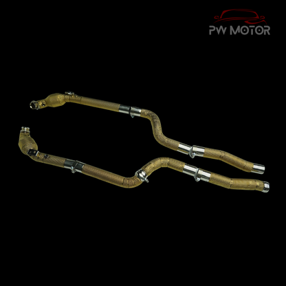 Mercedes C63 W204 Heat Shielded Catted 200Cell Euro6 Downpipes - GEN 2 | PW Motor