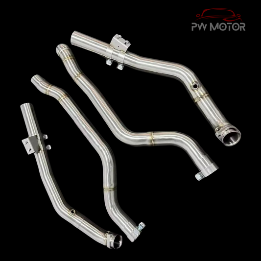 PW Motor Mercedes CLS63 M157 Downpipes with Heat Shield