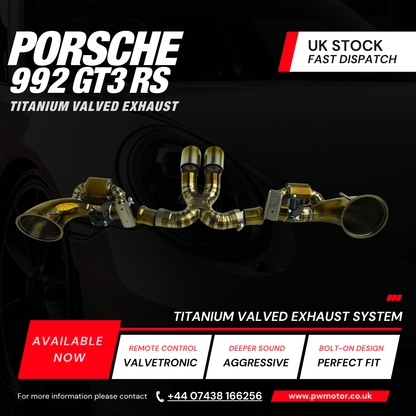 Porsche 992 GT3 RS Titanium Valved Exhaust System | PW Motor