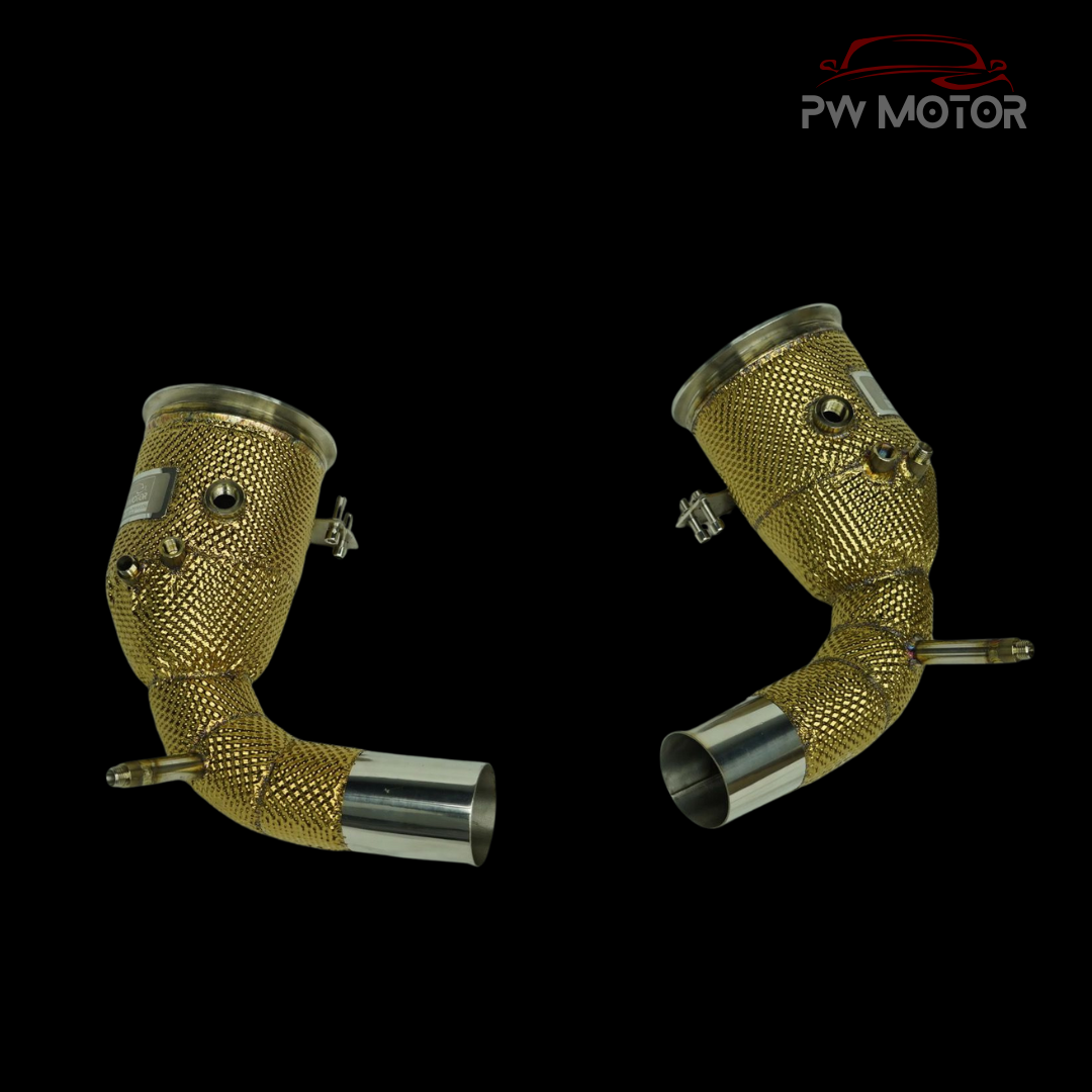Porsche 992 Carrera S GTS Heat Shielded Catted 200Cell Euro6 Downpipes - GEN2 | PW Motor
