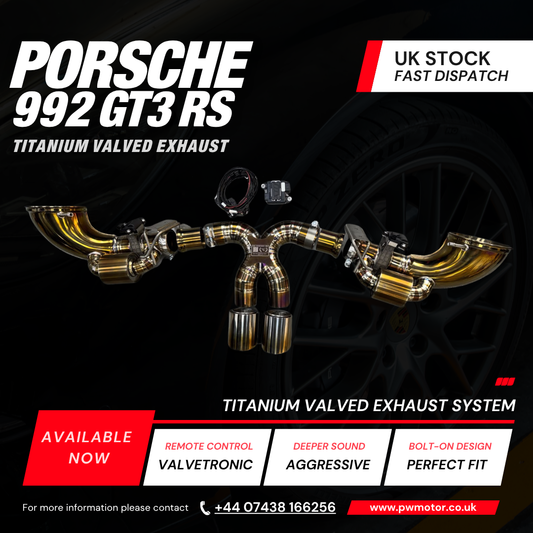 Porsche 992 GT3 RS Titanium Valved Exhaust System | PW Motor