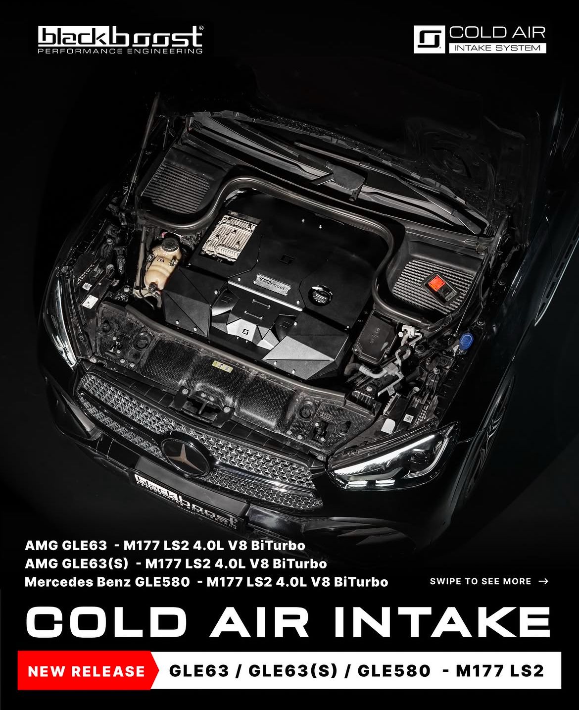 Mercedes AMG GLE63 S M177 LS2 4.0 V8 Cold Air Intake System