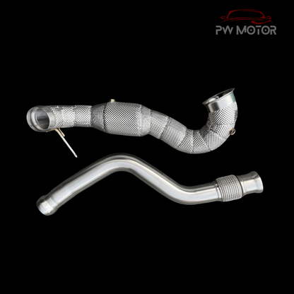 Mercedes A45 / GLA45 / CLA45 200cell EURO6 Catted Downpipes Heat Shielded | PW Motor