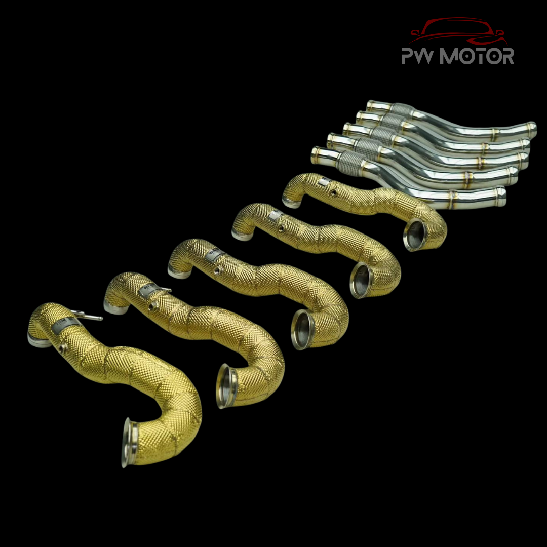 Mercedes A45 / GLA45 / CLA45  M133 Downpipes with Heat Shields | PW Motor