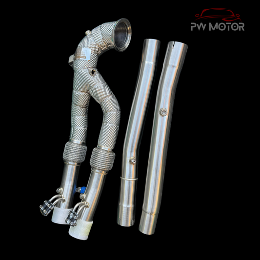 Audi RS3 8V/Y Catless Heat Shielded Downpipes | PW Motor