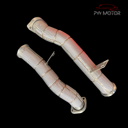 PW Motor Mercedes C43 M276 Downpipes with Heat Shields