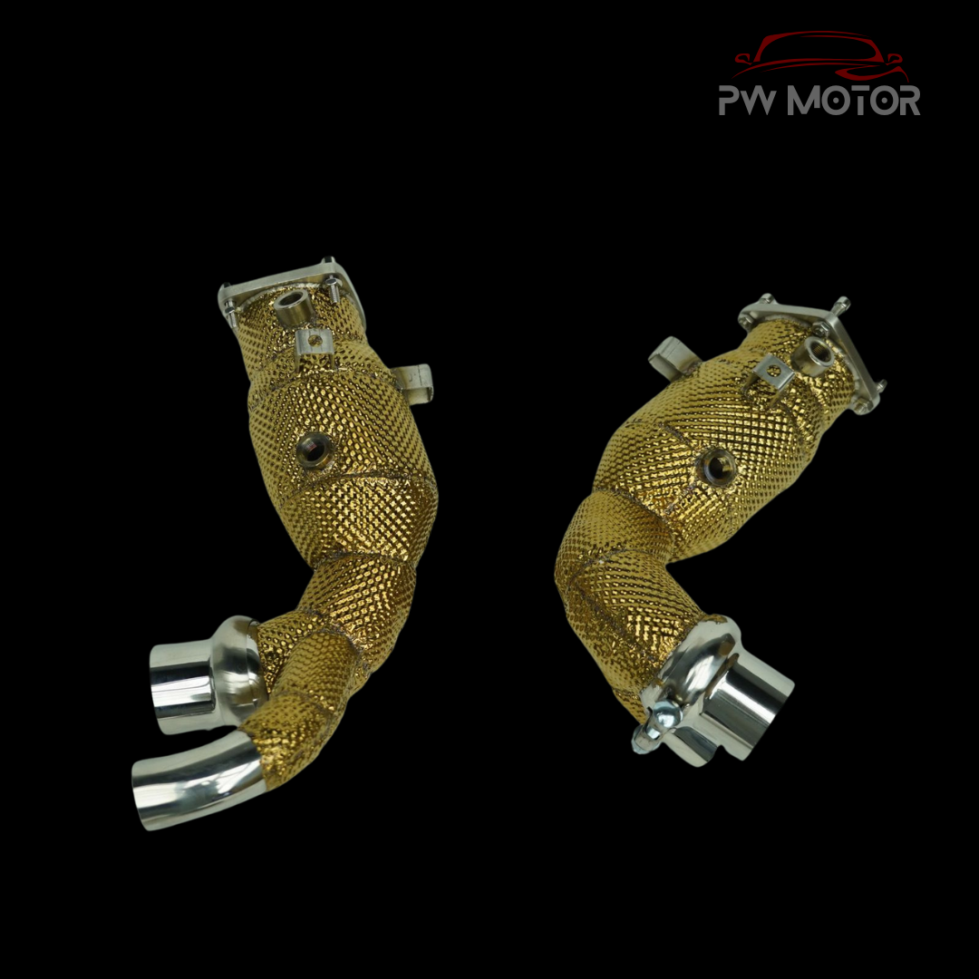 Porsche Carrera 991.2 3.0T / GTS Catted 200Cell Euro6 Gold Heat Shielded ( Stainless Steel Wool ) - GEN2 | PW Motor